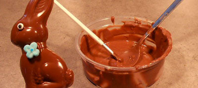 Fabrication de suçon en chocolat