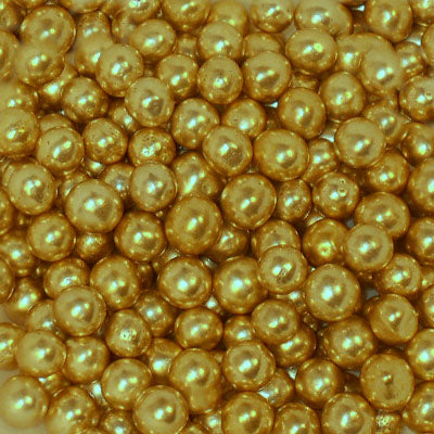 Perle en sucre - Or - 6mm - comestible - Boutique Yolande
