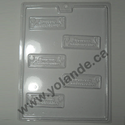 Moule à chocolat - Plaque Heureux Anniversaire (B-I147)