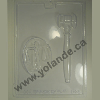 Moule à chocolat Métier - Juge - Marteau (B-O26)