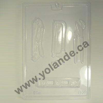 Moule à chocolat Métier - Charpentier - Scie - Niveau - Pince (B-O29)