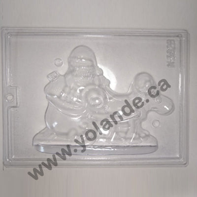 Moule à chocolat Noël - Traîneau et le Père Noël 3d (D-N362)