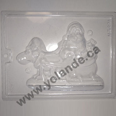 Moule à chocolat Noël - Traîneau et le Père Noël 3d (D-N362)