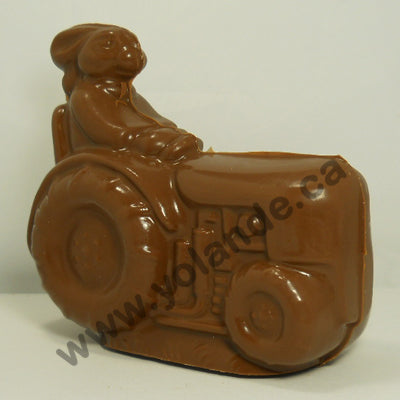 Moule à chocolat de Pâques - Lapin sur un tracteur 3d (D-P102)