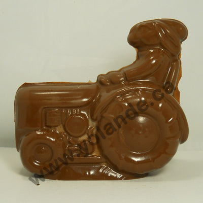Moule à chocolat de Pâques - Lapin sur un tracteur 3d (D-P102)