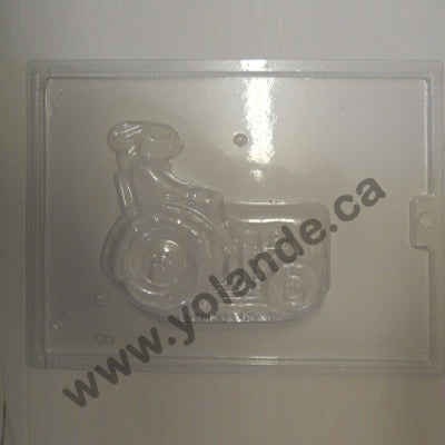 Moule à chocolat de Pâques - Lapin sur un tracteur 3d (D-P102)