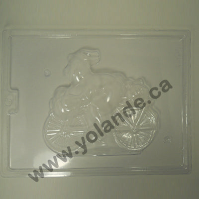 Moule à chocolat de Pâques - Lapin cycliste 3d - Vélo (D-P170)