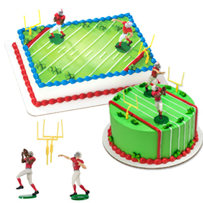 Ensemble joueurs et but football