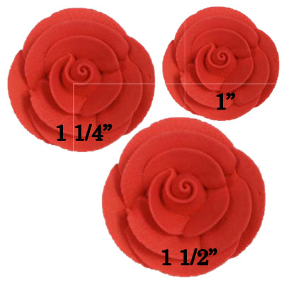 Fleur en Glace Royale , Rose Rouge - 3 formats