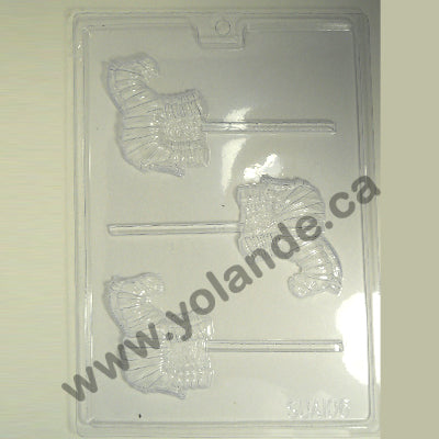 Moule à chocolat - Zèbre sur bâton - Suçon - Animal (S-A106)