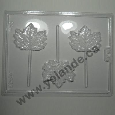 Moule à chocolat - Feuille d' érable sur bâton - Suçon (S-F46)