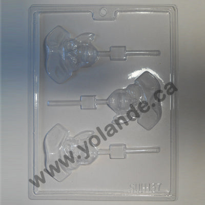 Moule à chocolat Halloween - Pirate fantôme sur bâton - Suçon (S-H137)