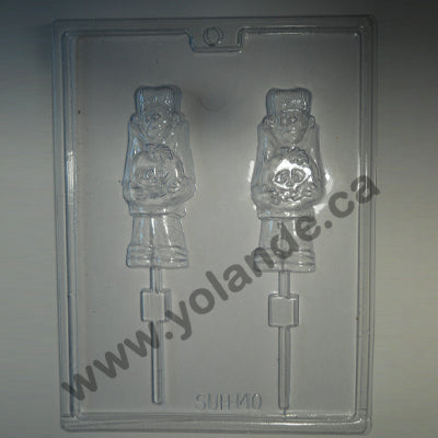 Moule à chocolat Halloween - Franky sur bâton - Suçon (S-H140)