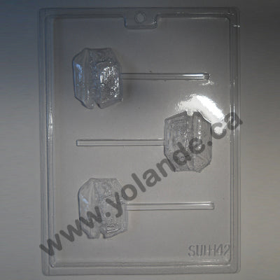 Moule à chocolat Halloween - Coffre au trésor sur bâton - Suçon (S-H142)