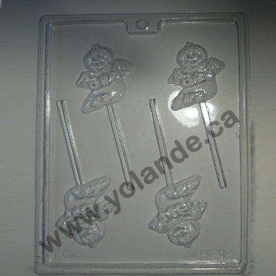 Moule à chocolat Halloween - Citrouille fantôme Boo sur bâton - Suçon (S-H93)