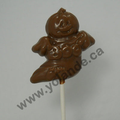 Moule à chocolat Halloween - Citrouille fantôme Boo sur bâton - Suçon (S-H93)