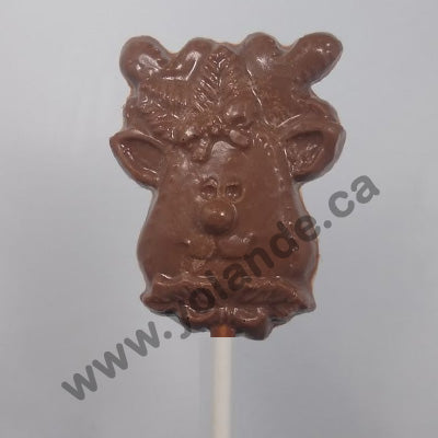 Moule à chocolat Noël - Renne sur bâton - Suçon (S-N319)