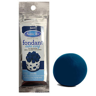 Satin Ice, Fondant à rouler Bleu Marine, 125 gr.
