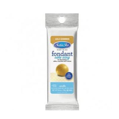 Satin Ice, Fondant à rouler Or - dorée, 125 gr.