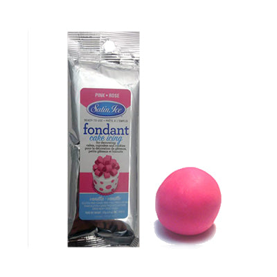 Satin Ice, Fondant à rouler Rose foncé, 125 gr.