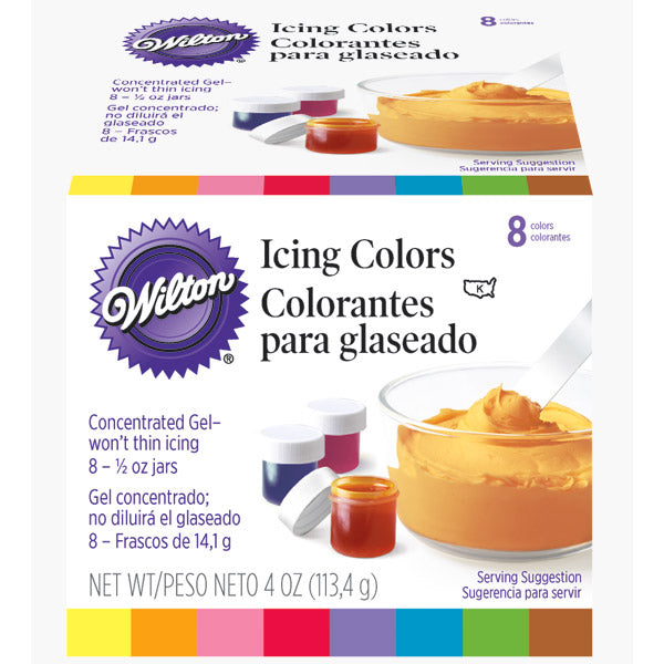 Ensemble de 8 colorants en gel de marque Wilton, 2201-1379