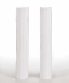 Colonne cachée blanche 6"