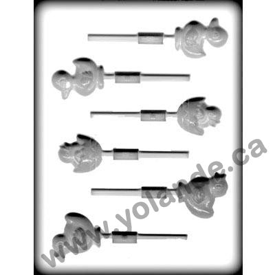 Moule Sucre d'orge de Pâques - Varié sur bâton - suçon - 8H-2201