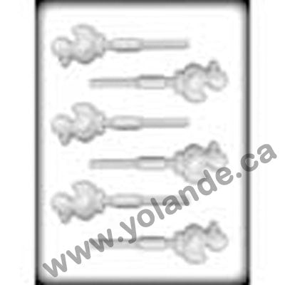 Moule Sucre d'orge de Pâques - Poussin sur bâton - suçon - 8H-2269