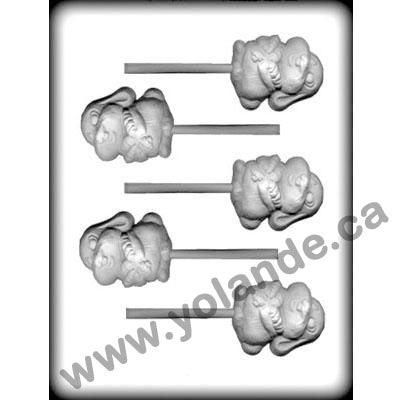 Moule Sucre d'orge de Pâques - Lapin sur bâton - suçon - 8H-2279