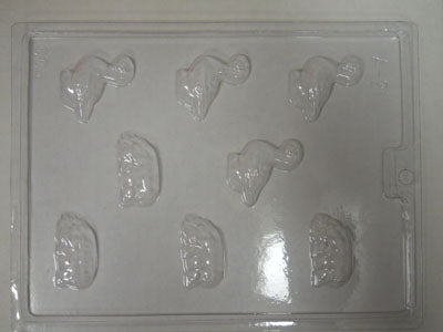 Moule à chocolat - Cochon et oie - Bouchée - Animal (B-A21)