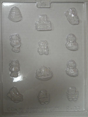 Moule à chocolat - Poupée - Carosse - Blocs - Ourson - Bouchée - Bébé (B-B06)