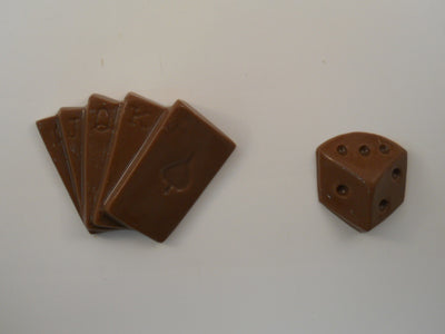 Moule à chocolat - Jeux de cartes et dés - Bouchée - Jeux (B-G178)