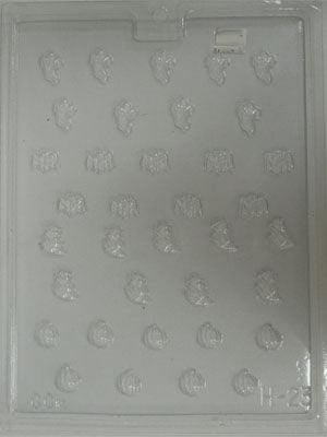 Moule à chocolat Halloween - Mini - Fantôme - Citrouille - Chauve Souris - Sorcière - Bouchée (B-H23)