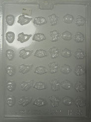 Moule à chocolat Halloween - Mini - Assortie - Bouchée (B-H35)