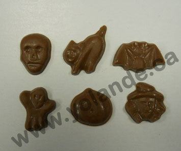 Moule à chocolat Halloween - Mini - Assortie - Bouchée (B-H35)