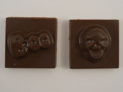 Moule à chocolat Halloween - Fantôme - Citrouille - Tête de mort - Bouchée (B-H54)