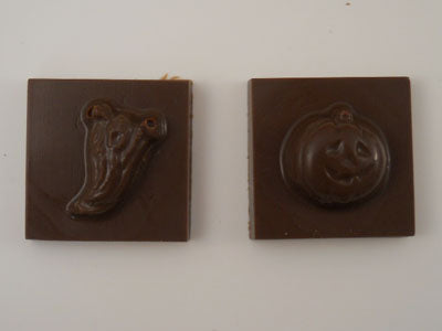 Moule à chocolat Halloween - Fantôme - Citrouille - Tête de mort - Bouchée (B-H54)