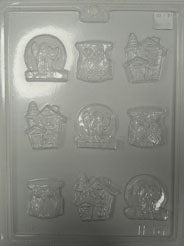 Moule à chocolat Halloween - Chat - Hibou - Maison - Bouchée (B-H67)