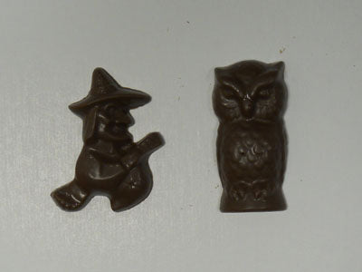 Moule à chocolat Halloween - Hibou - Sorcière - Bouchée (B-H70)