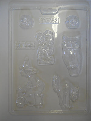 Citrouille - Sorcière - Chat - Hibou - Bouchée - Halloween (HA-382)