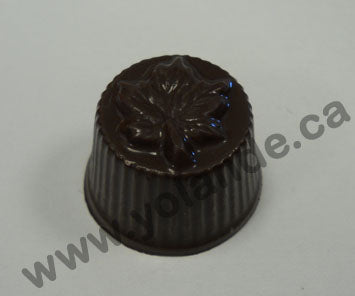 Moule à chocolat - Rond - Feuille d' érable - Bouchée (B-I136)