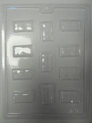 Moule à chocolat - Rectangle - Bouchée (B-I169)