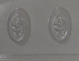 Moule à chocolat - Rose dans ovale - Bouchée - Fleur (B-I04)