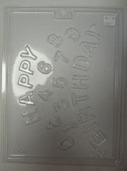 Moule à chocolat - Chiffres - Happy birthday- Bouchée (B-L06)