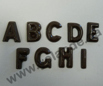 Moule à chocolat - Lettres de l'alphabet - Bouchée (B-L08)