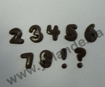 Moule à chocolat - Lettres et chiffres - Bouchée (B-L12)