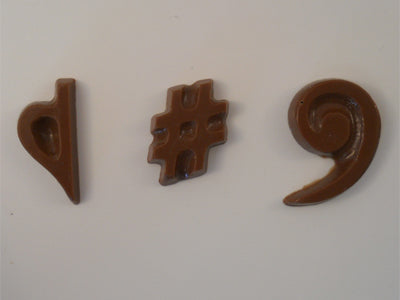 Moule à chocolat Musique - Silence - Double Croches - Clé de Fa et de Sol - Bouchée (B-M06)