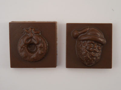 Moule à chocolat Noël - Carré menthe de Noël - Bouchée (B-N129)
