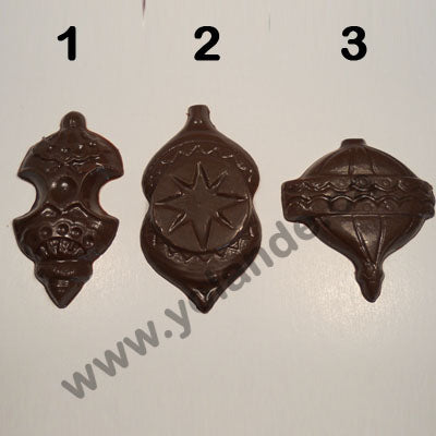 Moule à chocolat Noël - Boules de Noël à l'ancienne - Bouchée (B-N32)