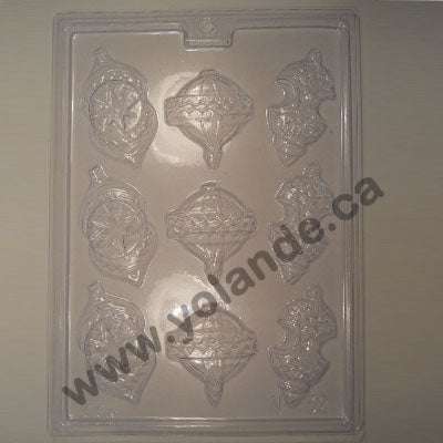 Moule à chocolat Noël - Boules de Noël à l'ancienne - Bouchée (B-N32)